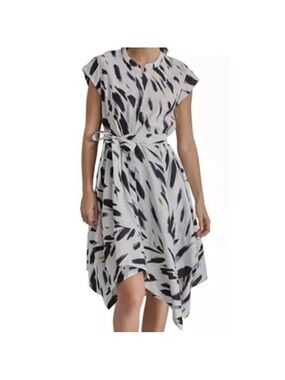 DKNY Pure linen abstract print dress 6